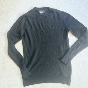Banana Republic Black Merino Wool Crewneck Knit Sweater